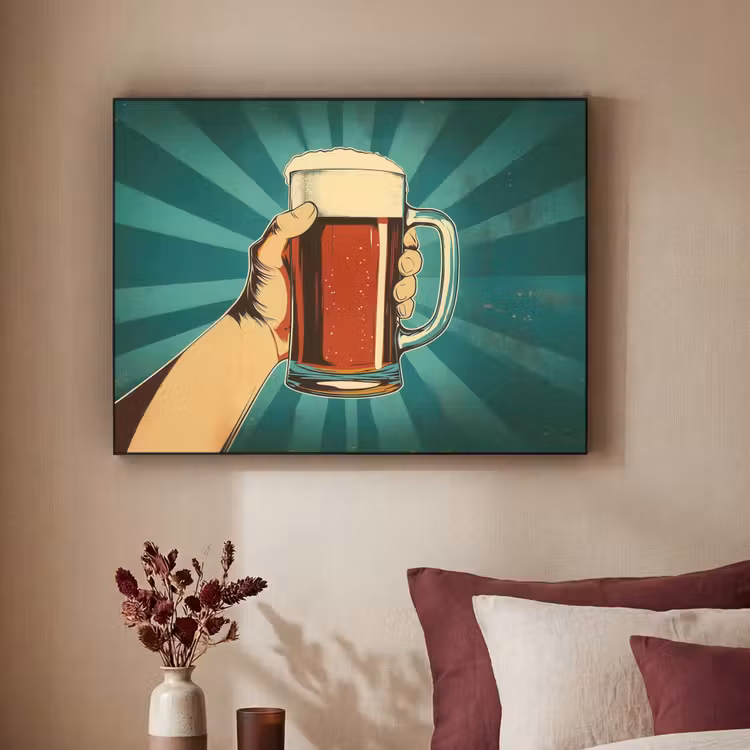 Art Frame - Bierglas - Schuim - Retro - Groen — 3