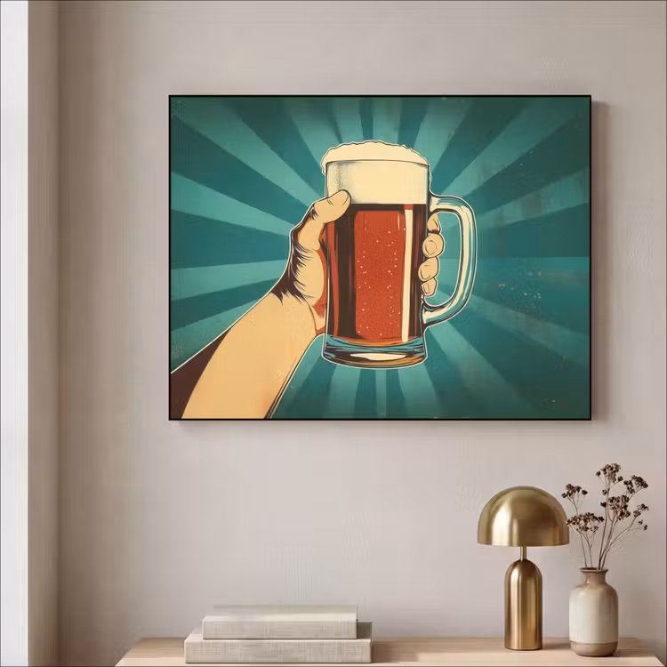Art Frame - Bierglas - Schuim - Retro - Groen — 5