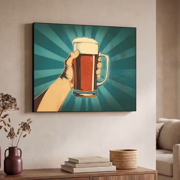 Art Frame - Bierglas - Schuim - Retro - Groen — 7