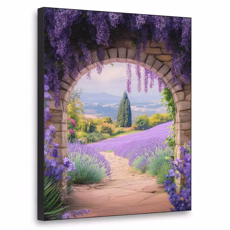 Art Frame - Doorkijk - Lavendel - Bloemen - Paars - Poort — 1
