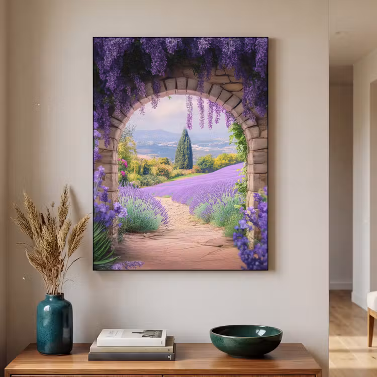 Art Frame - Doorkijk - Lavendel - Bloemen - Paars - Poort — 4