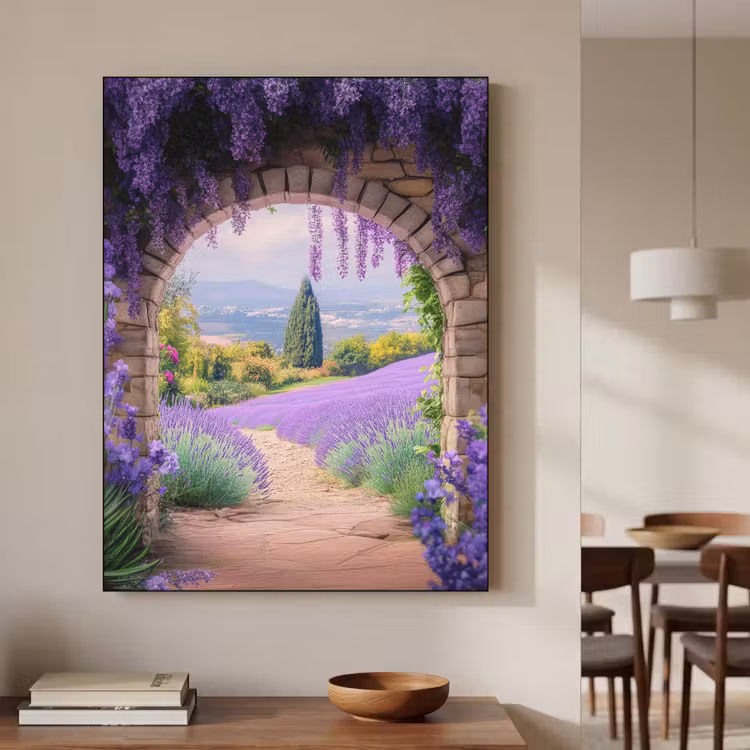 Art Frame - Doorkijk - Lavendel - Bloemen - Paars - Poort — 7