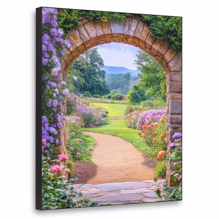 Art Frame - Doorkijk - Poort - Bloemen - Tuin — 1