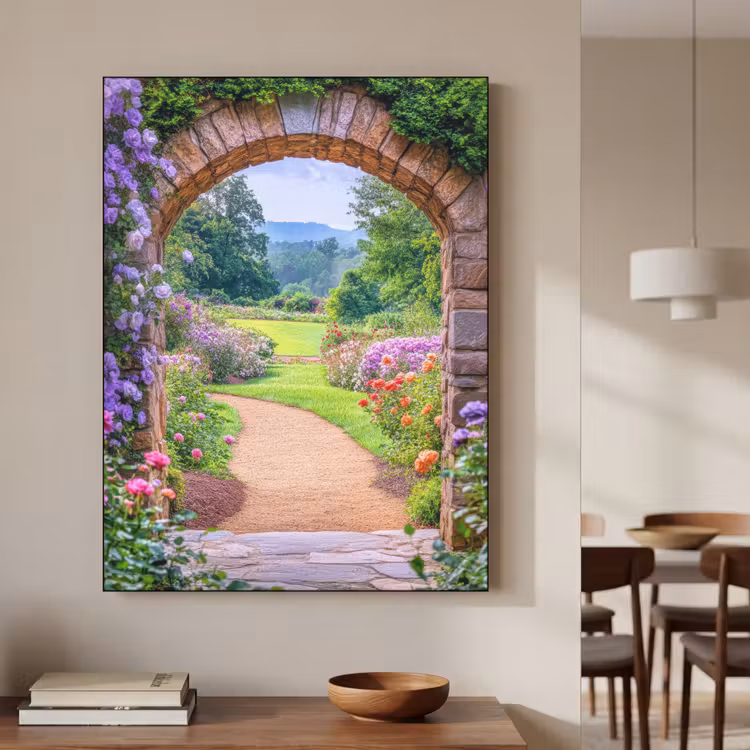 Art Frame - Doorkijk - Poort - Bloemen - Tuin — 7