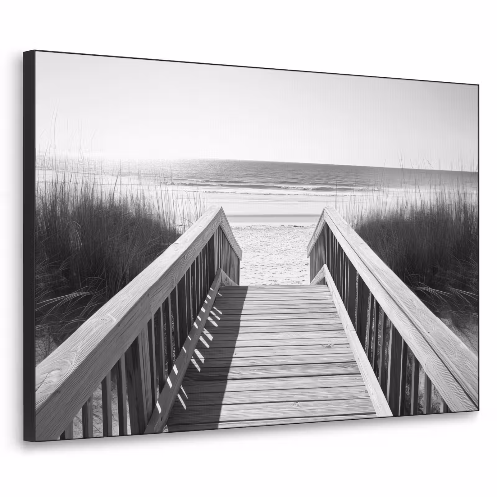 Art Frame - Loopbrug - Hout - Strand - Zee — 1