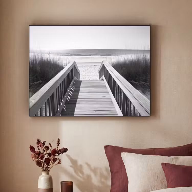 Art Frame - Loopbrug - Hout - Strand - Zee — 3