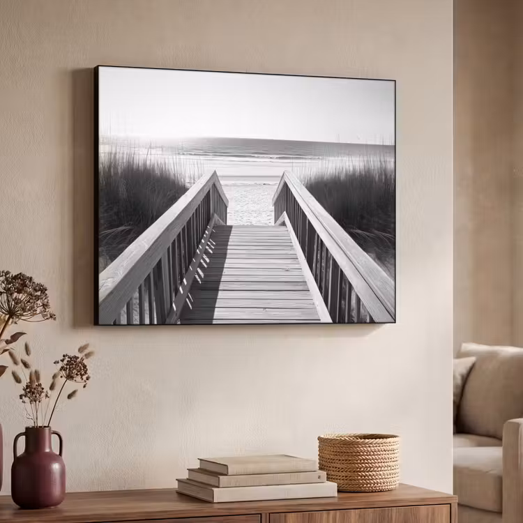 Art Frame - Loopbrug - Hout - Strand - Zee — 7