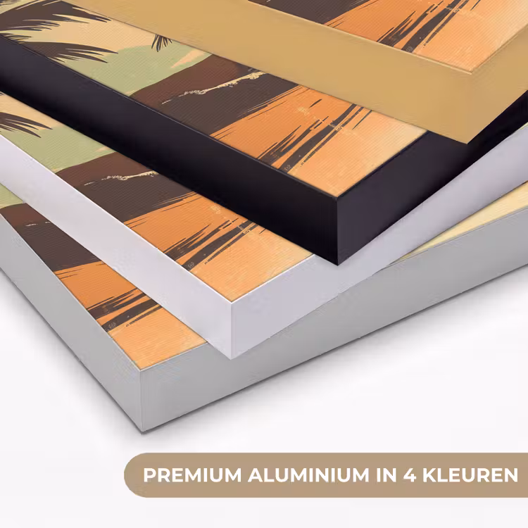 Art Frame - Bierfles - Zonsondergang - Palmbomen - Zee — 2