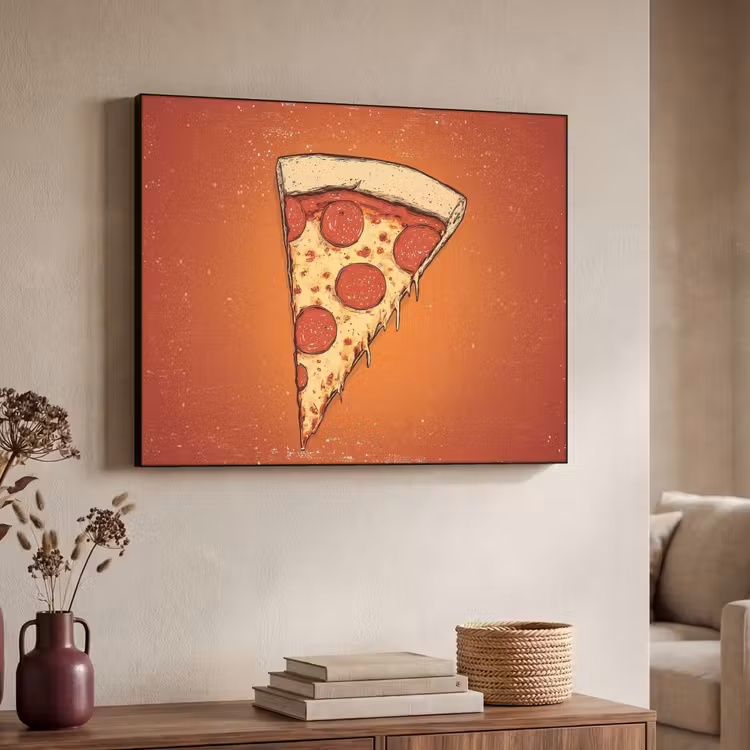 Art Frame - Pizza - Kaas - Rood - Pepperoni — 7