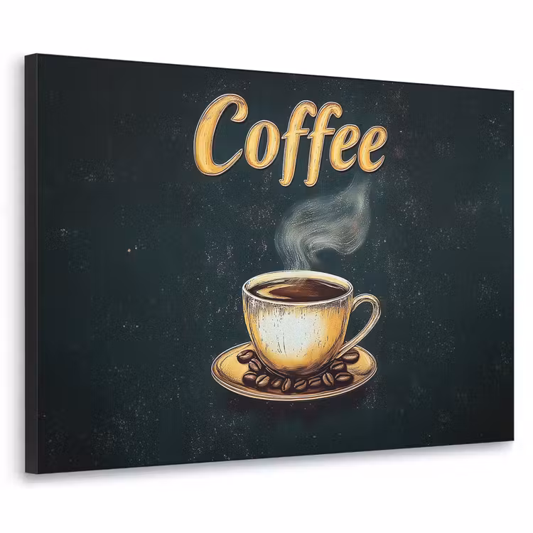 Art Frame - Koffie - Schotel - Koffiebonen - Retro — 1
