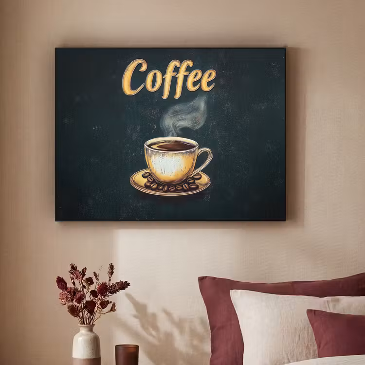 Art Frame - Koffie - Schotel - Koffiebonen - Retro — 3