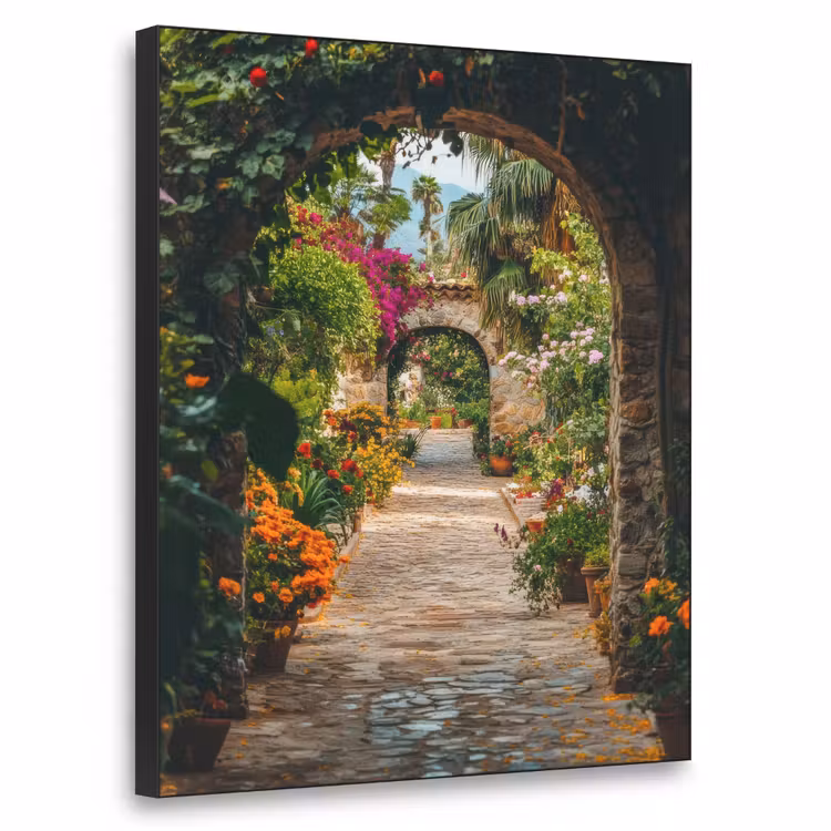 Art Frame - Doorkijk - Bloemen - Poort - Stenen — 1