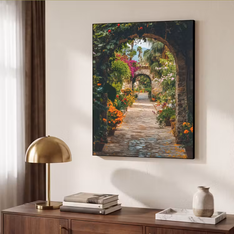 Art Frame - Doorkijk - Bloemen - Poort - Stenen — 10