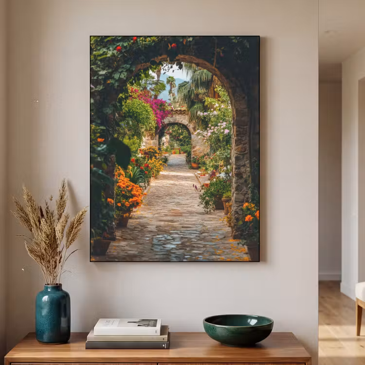 Art Frame - Doorkijk - Bloemen - Poort - Stenen — 4