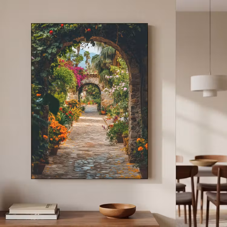 Art Frame - Doorkijk - Bloemen - Poort - Stenen — 7