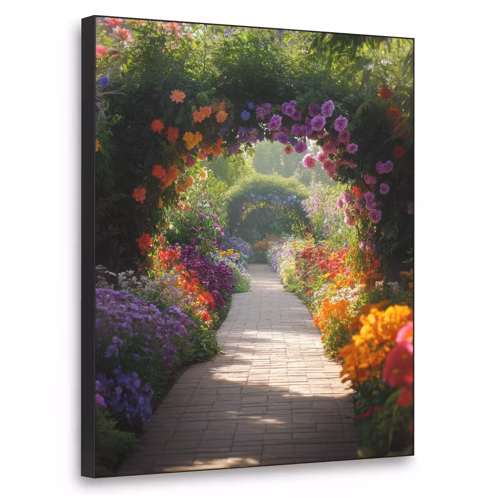 Art Frame - Doorkijk - Pad - Bloemen - Struik - Kleurrijk — 1