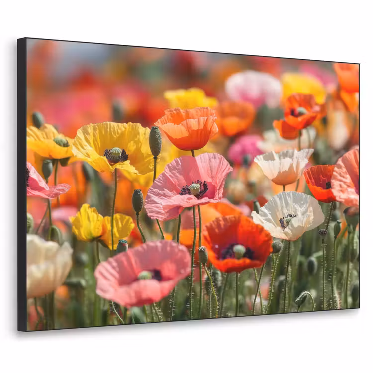 Art Frame - Bloemenveld - Klaprozen - Kleurrijk — 1