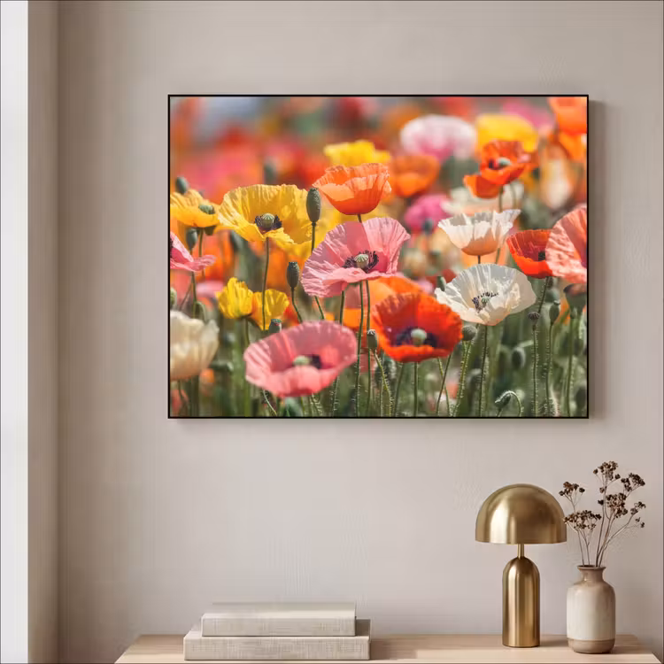 Art Frame - Bloemenveld - Klaprozen - Kleurrijk — 5
