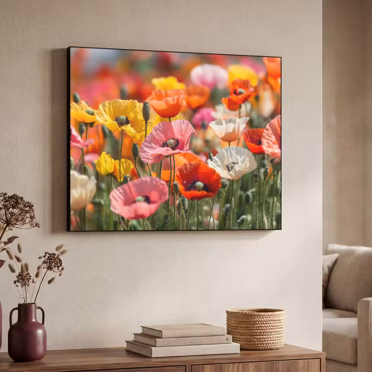Art Frame - Bloemenveld - Klaprozen - Kleurrijk — 7