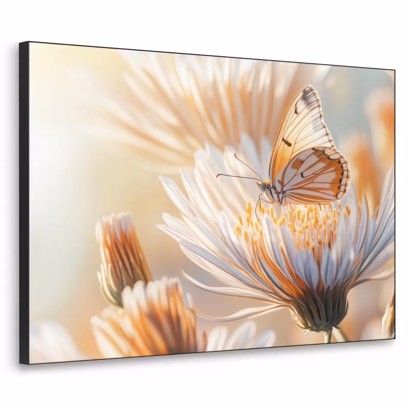 Art Frame - Vlinder - Bloem - Oranje — 1