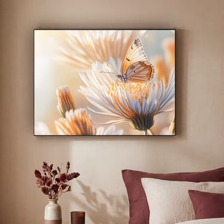 Art Frame - Vlinder - Bloem - Oranje — 3
