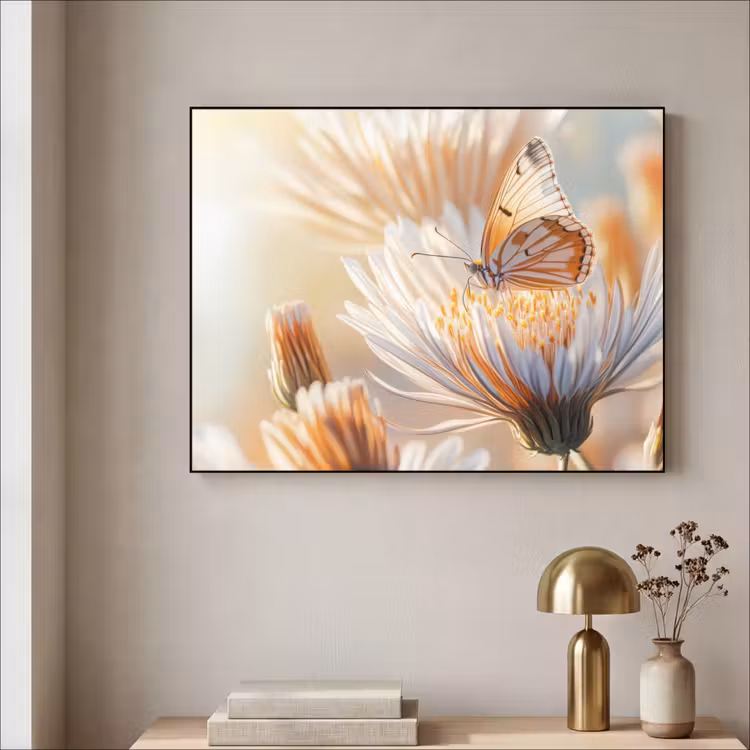 Art Frame - Vlinder - Bloem - Oranje — 5