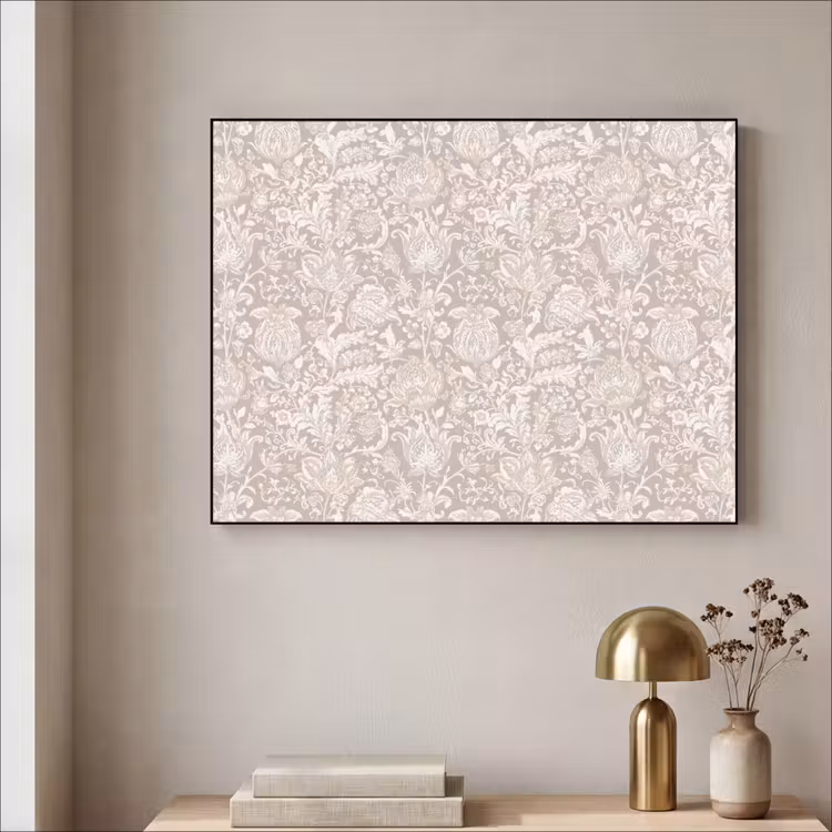 Art Frame - Bloemenprint - Grijs - Crème — 5