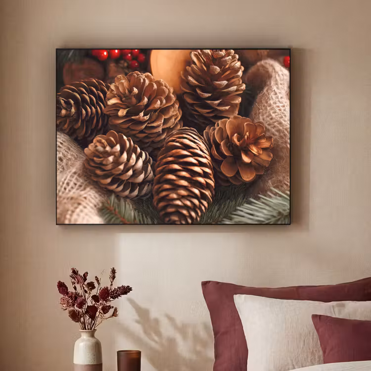 Art Frame - Dennenappels - Boom - Winter - Natuur - Bruin — 3
