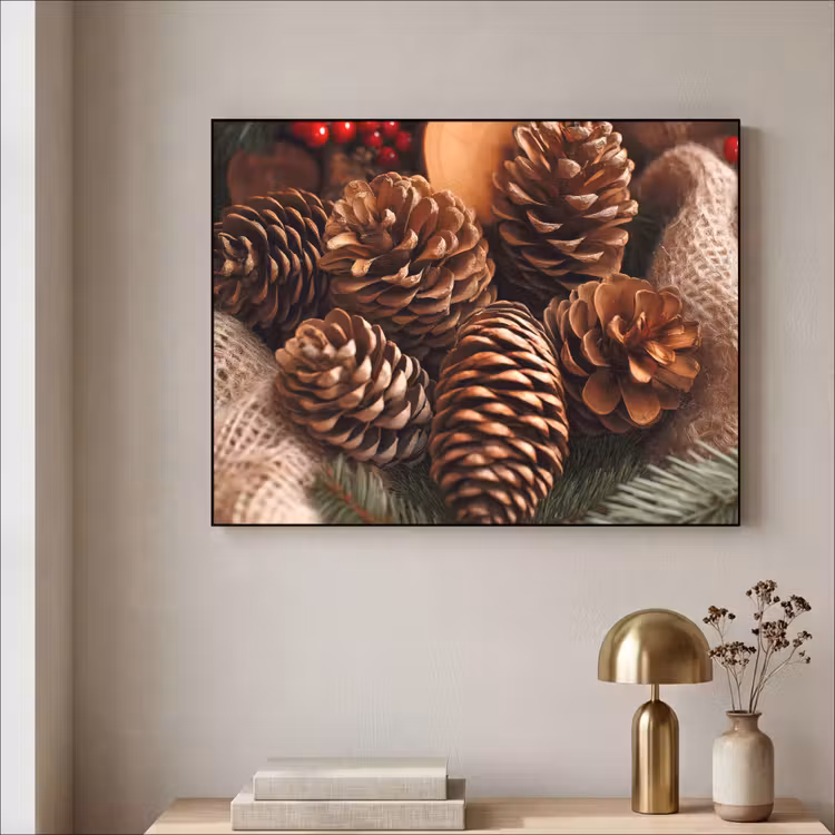 Art Frame - Dennenappels - Boom - Winter - Natuur - Bruin — 5