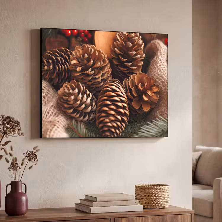 Art Frame - Dennenappels - Boom - Winter - Natuur - Bruin — 7