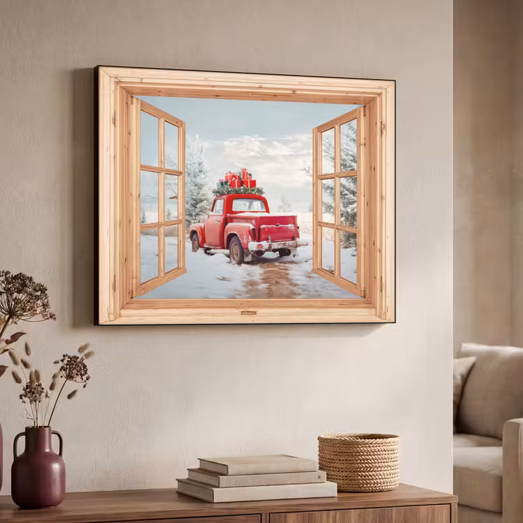 Art Frame - Doorkijk - Auto - Kerst - Cadeaus - Winter - Landschap — 7