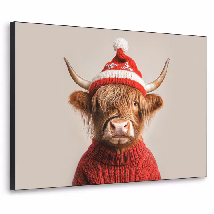 Art Frame - Schotse Hooglander - Kerst - Muts - Trui - Winter — 1