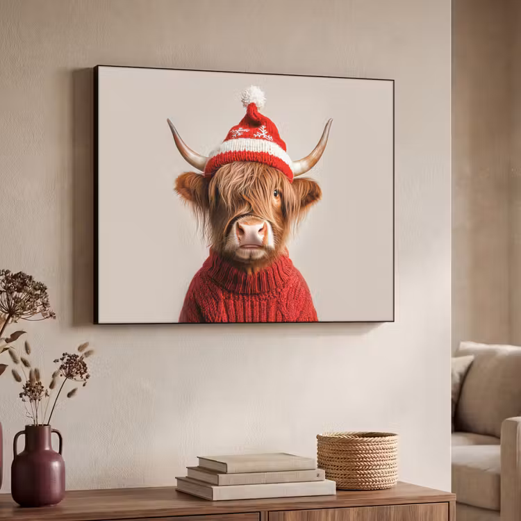 Art Frame - Schotse Hooglander - Kerst - Muts - Trui - Winter — 7