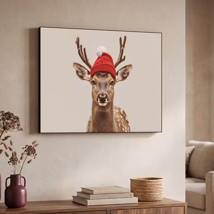 Art Frame - Hert - Kerst - Muts - Dieren - Winter - Grappig — 7