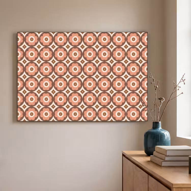 Art Frame - Bloemvormen - Patroon - Roze - Vintage — 5