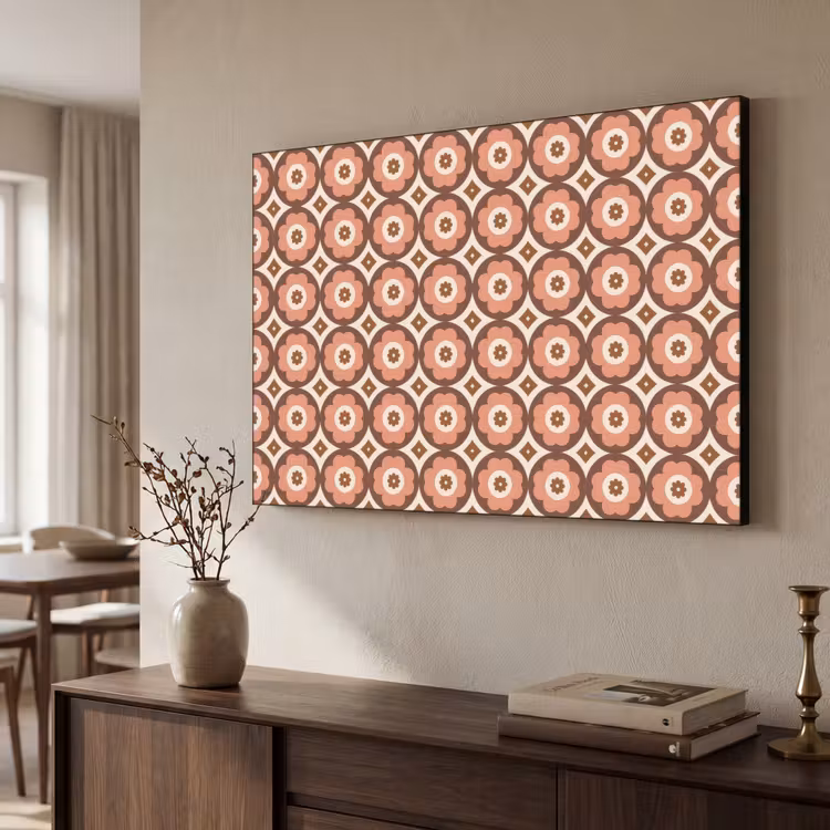Art Frame - Bloemvormen - Patroon - Roze - Vintage — 7