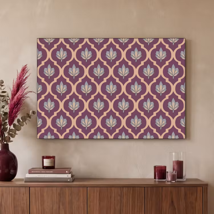 Art Frame - Patroon - Paars - Bloem — 3