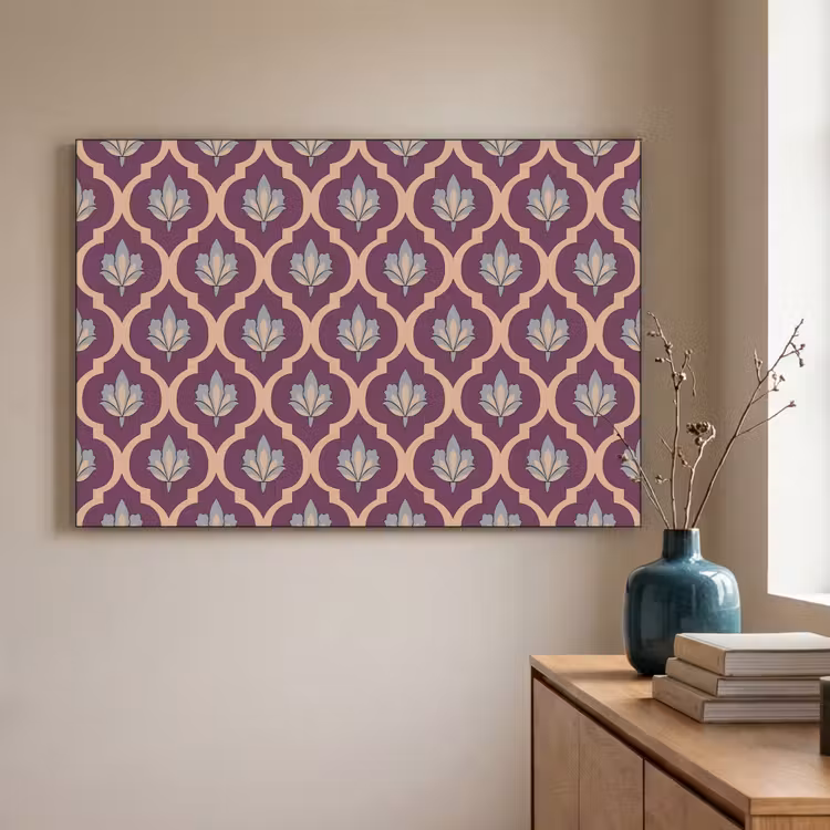 Art Frame - Patroon - Paars - Bloem — 5