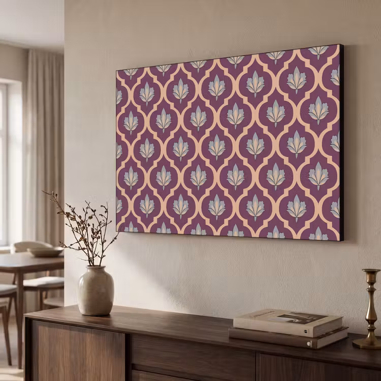 Art Frame - Patroon - Paars - Bloem — 7