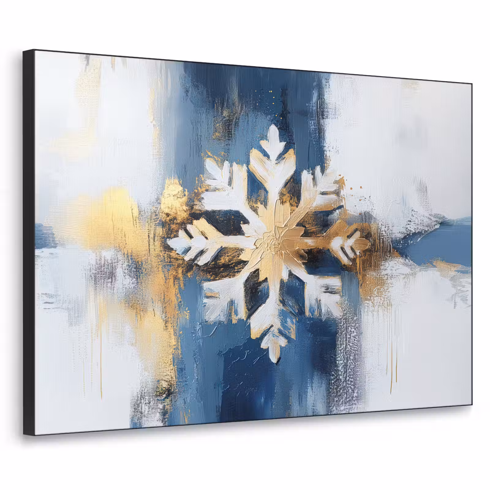 Art Frame - Abstract - Winter - Sneeuwvlok - Sneeuw - Goud — 1