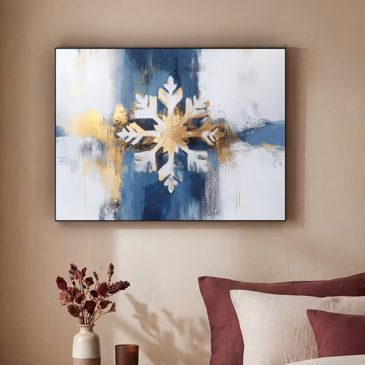 Art Frame - Abstract - Winter - Sneeuwvlok - Sneeuw - Goud — 3