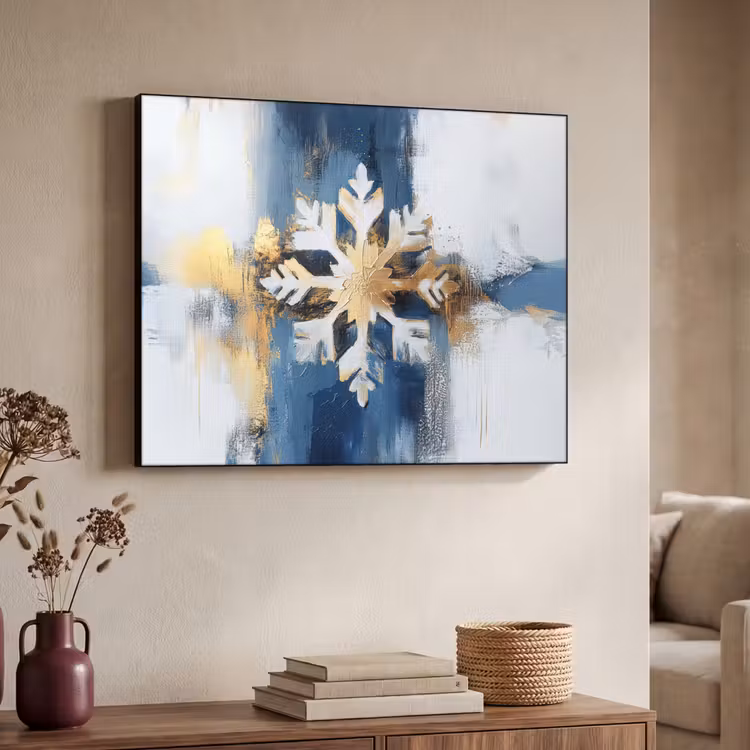 Art Frame - Abstract - Winter - Sneeuwvlok - Sneeuw - Goud — 7