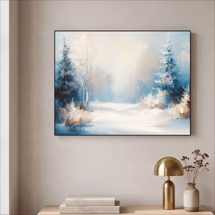 Art Frame - Bos - Winter - Natuur - Abstract - Sneeuw — 5