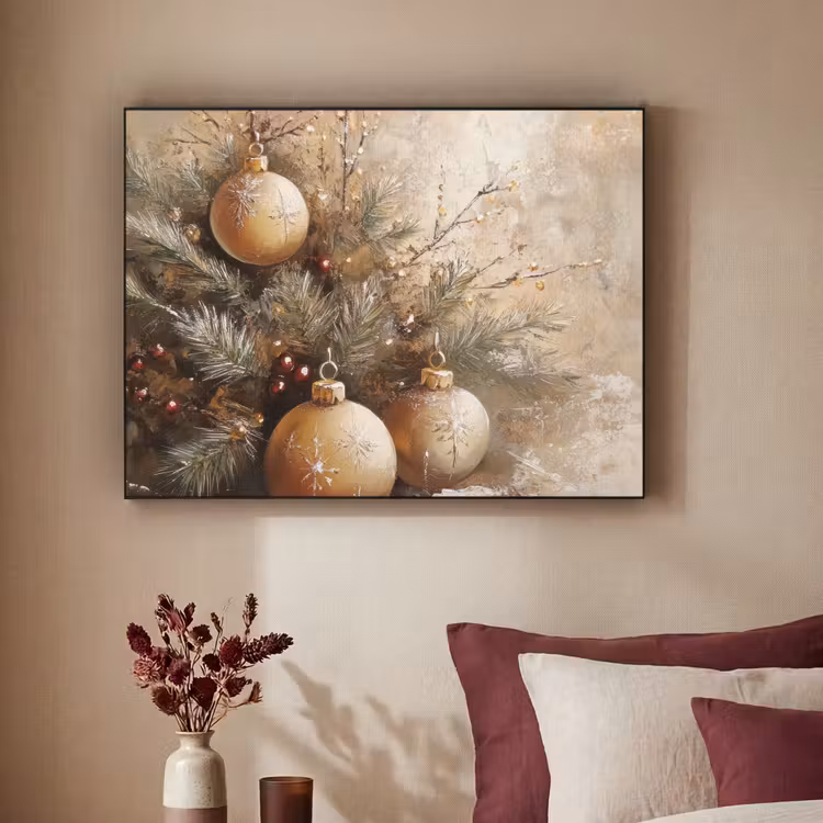 Art Frame - Kerst - Kerstballen - Beige - Goud — 3