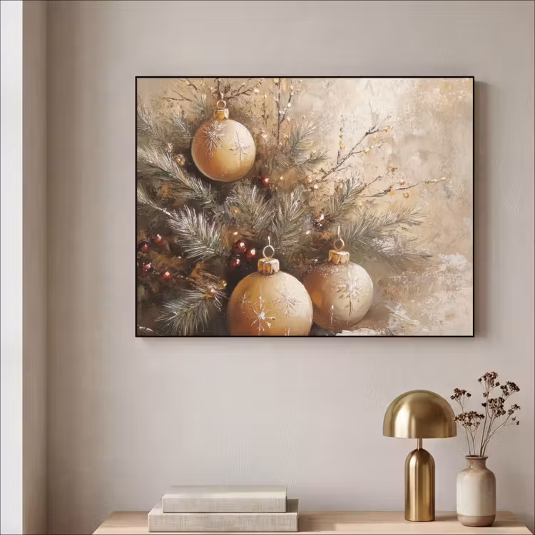 Art Frame - Kerst - Kerstballen - Beige - Goud — 5