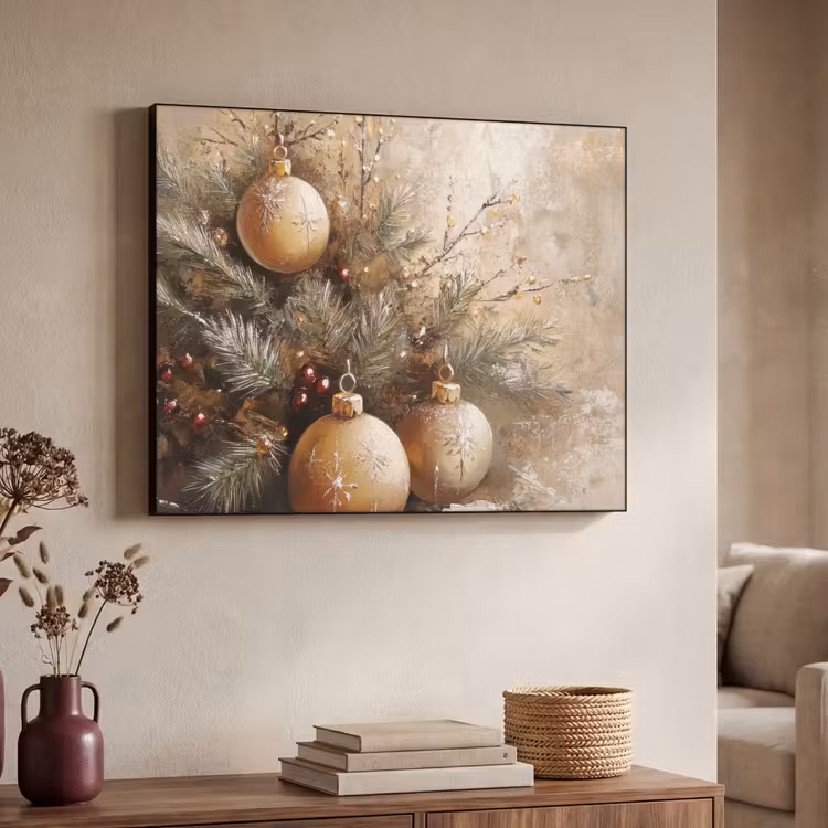 Art Frame - Kerst - Kerstballen - Beige - Goud — 7