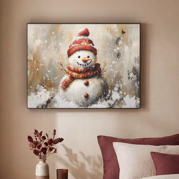 Art Frame - Sneeuwpop - Winter - Sneeuw - Beige — 3