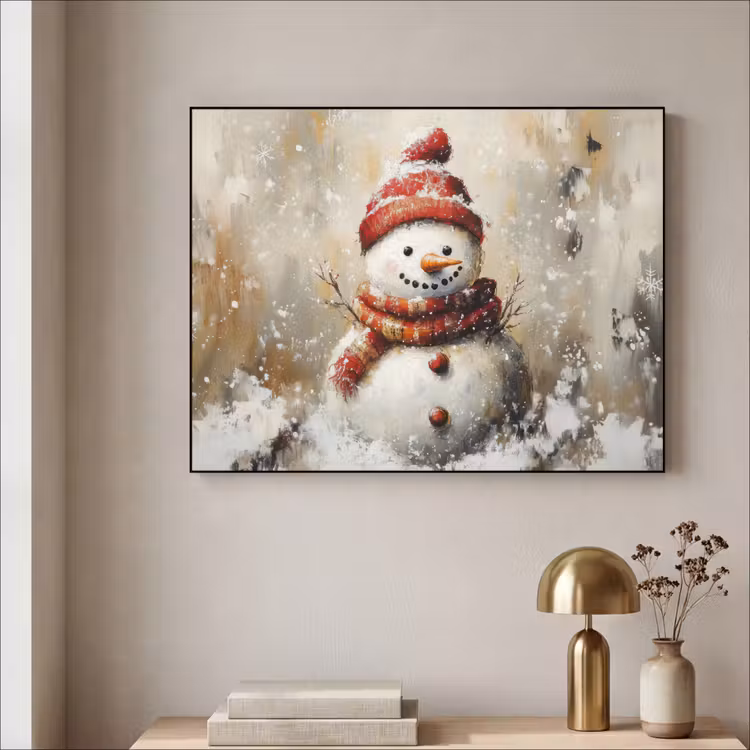 Art Frame - Sneeuwpop - Winter - Sneeuw - Beige — 5