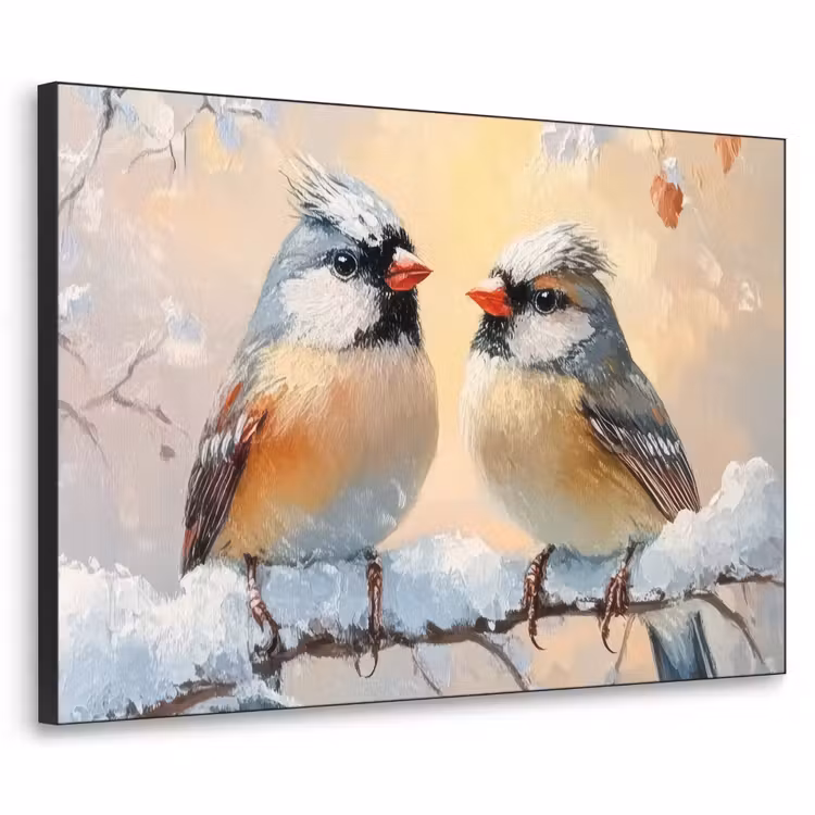 Art Frame - Vogels - Tak - Winter - Sneeuw — 1