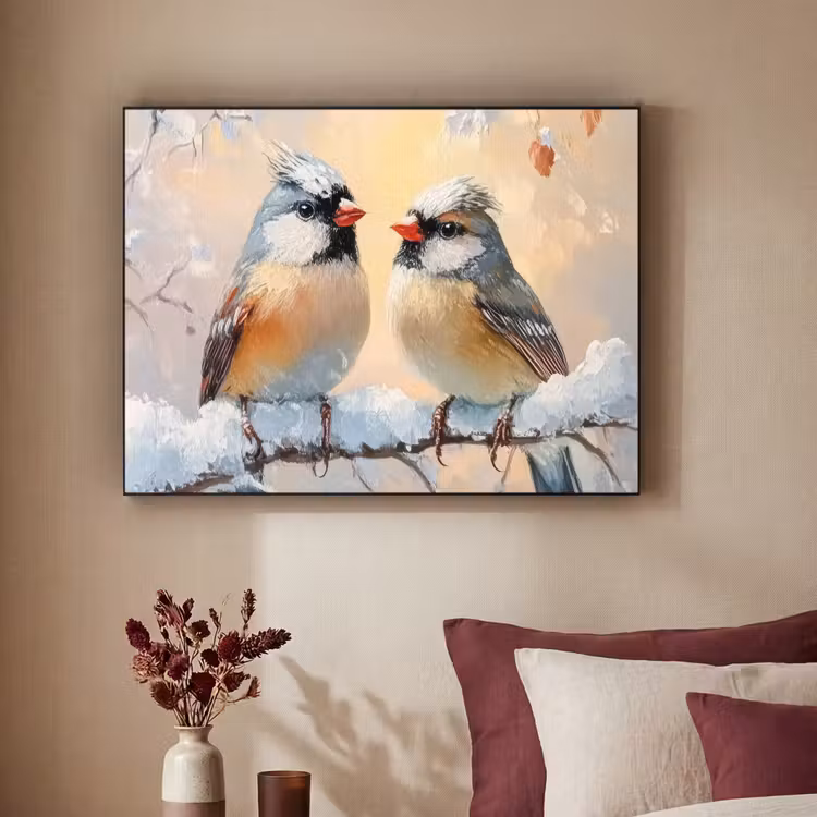 Art Frame - Vogels - Tak - Winter - Sneeuw — 3